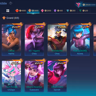 ML 275 Collector Ling & Bendetta&Yu jhong&Jawhed Dawing Chou KOF Full Set Skins 13 Lucky Immortal Epic Recall Epic 52 s - Image 2