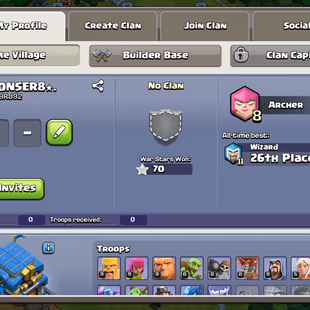 [ TH-12 FULLY MAX ] || 5200 GEMS || 10X EPIC EQUIPMENT [ NICE LEVEL ] || MAX DEFENCES - TROOPS - WALLS HEROS - Image 3