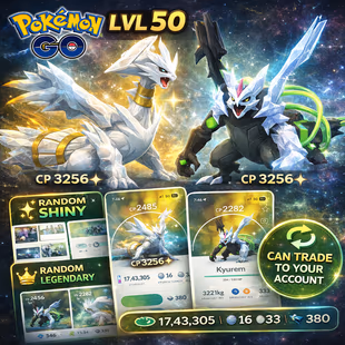 🔥SHINY LEGENDARY FUSED KYUREM💎 LEVEL 50 [] MANY CANDIES FOR FUSION ENERGY [] SOME SHINY AND LEGENDARY  - Image 2
