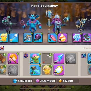 SUPERCELL 15 [TH-14 MAX] ALL EPIC EQUIQMENTS | HERO 69-81-32-51-30 | S.BALL-BOOT-F.ARROW [20] FIREBALL [21] | - Image 3