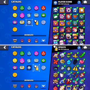 30K Trophies LVL86 | 85/101 Brawlers | 23 Max Brawlers - 14 Hypercharges | 184 Skins | 372 Pins | 251 Icons | 116 Sprays - Image 8