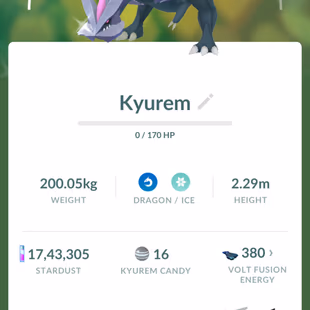 🔥SHINY LEGENDARY FUSED KYUREM💎 LEVEL 50 [] MANY CANDIES FOR FUSION ENERGY [] SOME SHINY AND LEGENDARY  - Image 8