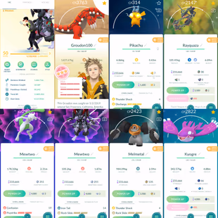 1952 Level 50 2016. Armored Mewtwo x2 tradeable Shiny Rayquaza Shiny Mewtwo Shiny Metagross - Image 1