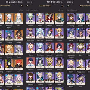 All Platform - EU - AR56 - 54 Character 15 5'Star - 8 Weapon 5'Star - Zibai - Chasca - Nahida - Shenhe - Navia - Code145 - Image 3