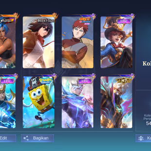 RC422LV 59|HERO 106|SKIN 207|RENOWNED V|ALL EMBLEM MAX|FANNY MIKASA (AOT)|KARINA KOF|FANNY P.ACE|FANNY LIGHBORN|GRANGER  - Image 1