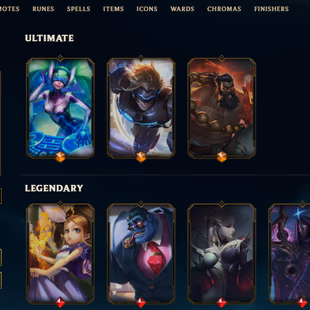SEVER [ EUW ] - 315 LVL  - UNRANK - 351 SKINS - FULL CHAMP [ 39777 BE - 3 RP ] - FULL ACCESS  - Image 1