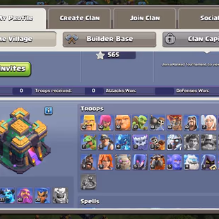 🔥[900 CWL MEDALS-5'000 GEMS] 🔥PREMIUM TH-14 | [8EPIC-E.BOOT MAX-S.BALL-G.G-20] | HERO-69-76-37-41-30 | STRONG DEF - Image 3