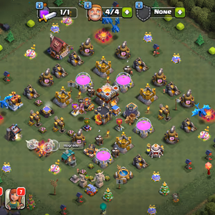 WROLD MOST RARE TH 11 ENGINEER-XP 120-ONLY ONE CANON-NO WALLS DEFENSE ANYTHING-NC YES-12850 GEMS-2 LEAGUE SKINS-BEST - Image 1