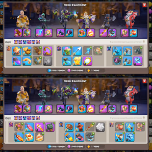 XP 242 | TH18 FULL MAX ALL HEROES | 46 SKINS | NICE EQUIPMENT | 10 SCENERY | 8 MAX EPIC |FULL MAX BUILDER BASE - Image 5