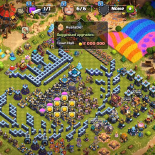 TH 13 MAX | HEROES 75-75-50-50-25 | ALL EPIC EQUIP | MAX GG SB MM FA FB RS EB |500 NC |3 SCENERY - Image 2