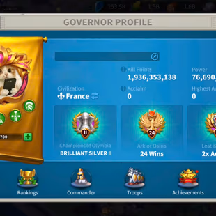 All Platform-76M - Vip 16 - 16 Commanders - 31 Passport - 3M3 Credits - 179 Gold Heads - 97k Gems 1 Farm - 2 skin house - Image 3