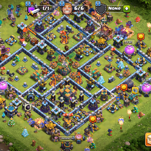 ❗[ TH-14 NEAR MAX ]❗HEEOS: 73-76-51-52-30 || 700 MEDALS || NICE TROOPS - DEFENCES || BLUE WALLS || BEST DEAL  - Image 1