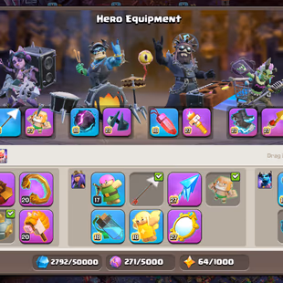 TH 18 ! Near Max Base ! Town Hall Level 18 ! All Epics ( 10 Epic Max & 5 Level 20 ) ! 6 Hero Max ! Sound of Clash Set  - Image 6