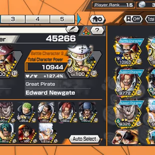 [3950][IOS+ANDROID] 5 EX - Whitebeard + Roger + Shanks + Kuzan + Light Luffy, Support 127, Good Medal - Image 8