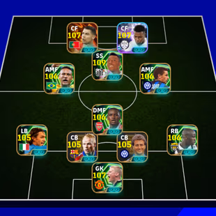 3303+ Team I Cr7 107 I Mbappe 107 I Zlatan 110 I Pele 109 I George Best 109 I Romario 106 I Maldini 106 I Thuram 107 I S - Image 1