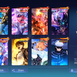 [IOS/ANDROID] CEL LVL 124 | 130 HEROES | 644 SKINS | LUXURY WORLD COLLECTOR | 3 LEGEND - 6 COLLECTOR WITH LING - JJK -  - Image 1