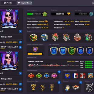 78 CCP ACCOUNT | Level 197 | 100M Coins | VIP Diamond | Golden Unique ID | Fresh Account - Image 2