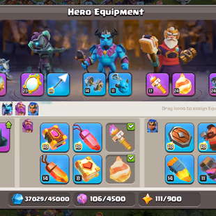 TH 15 MAX|🌟HEROES 90-90-70-65-40|ALL EPIC EQUIP🌟MAX EQUIP GG SB FB EB RS MM |FREE NAME CHANGE |MAX BUILDER APPRENTICE  - Image 7