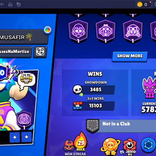 SIRIUS | 52 TITLES | 309 SKINS | 72.600 TROPHY | 100 BRAWLERS | 35 HYPERCHARGED | 55 MAXED BRAWLERS | 50 PRESTIGE - Image 8