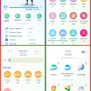 35]🎯 (RARE CANDY 120) (LVL 43) (YEAR 2025)👹 (LEG 51) (SHINY 50) (SHINY LEG 5) (PS 375) (IS 625) (INSTANT DELIVERY) - Image 2