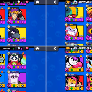 96K Trophies LVL200 | 98/98 Brawlers | 73 Max Brawlers - 63 Hypercharge | 338 Skins | 897 Pins | 385 Icons | 222 Sprays - Image 5