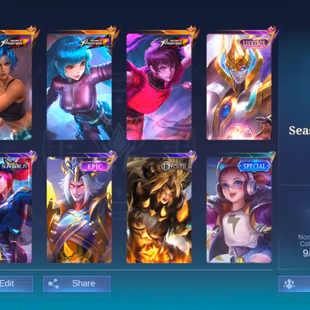 ML  706 KOF Karina dyrotth aurora LUCKYBOX estas Epic khuafra Saber Layla dragon Masha good win rate - Image 1