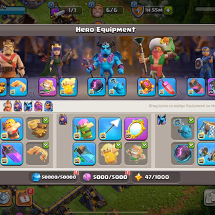 🔥TOWNHALL 18 💎 101-105-90-75-50 HERO - 2500 GEMS - BH 10 - 10K CUPS - 2700 WWS - 240 XP -  23 EQUIPMENT MAX - Image 7