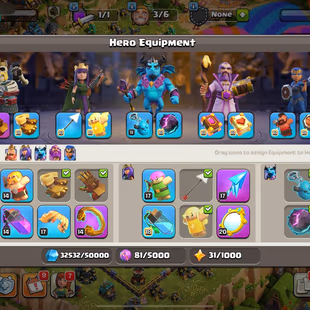 🔥INSTANT DELIVERY - 3K GEMS - DEFS MAX - TH:17 - Lvl:244🔥 - BK:92 - AQ:100 - PC:74 - GW:75 - RC:47 -BEST SELECT - Image 5