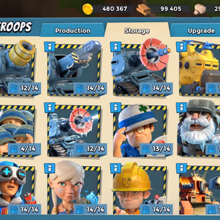  Lv58 - HQ22 - VP 795 - POWER 971 | Sculptor Lv8 (10/10) | Submarine lv4 - 8 GUNBOAT 22| Troop damage +32 - Troop - Image 3