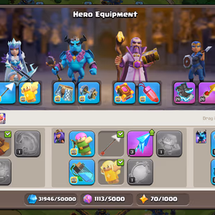265 | SUPER CHEAP | TH18 MAX MAIN DEFENCE | [ HERO-88-94-60-70-54 ] | MAGIC ITEMS | 213 XP | NC YES | FULL ACCESS - Image 6