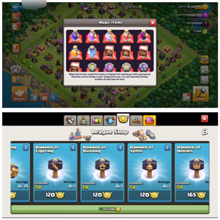 TH16 RUSH ID / 7 EPIC EQUIPMENT / XP-105 / HERO 23-22-1-6-4 / 500 GEMS NAME CHANGE / 358 CWL MEDALS /   - Image 5