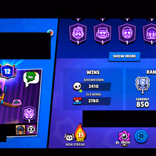 236 SKINS | 38.600 TROPHIES | 100 BRAWLERS | 12 HYPERCHARGE | 16 MAX | 12 PRESTIGE | 21 BUFFIES - Image 6