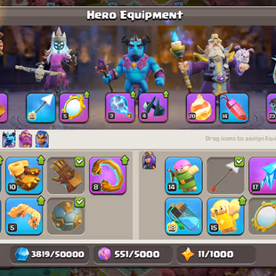 SPECIAL TH 16 🔥 - 14 EPIC SKILLS ✅ - 5 SCENERY - 19 HERO SKINS - NEW SCENERY - MAX BUILDER BASE TROOPS - INSTANT N SAFE - Image 5