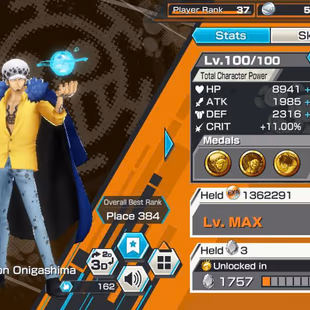 BR682-IOS+Android-9 Ex Meta(Gear 5 v2+Law+Black Beard v2+Shank v4+Lucci+Kid Law+Roger v2)+Good Medal+Support 151+S-Hawk - Image 8