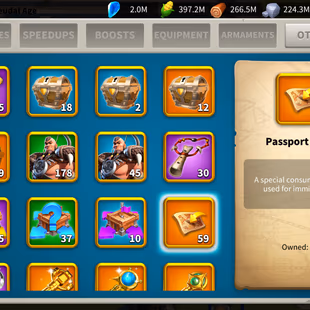 RISE36: 62M Might/ - Vip 16 - 59 PP(10M8 Credit) - 313 old Statu - 2 Skin - Farms - Image 4