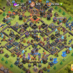 Th18 Almost max [Full Leaugue Set Skin-1300 Cwl Mdel] | Hero-101-101-76-51 | Equipment-11-Epic Almost Max | XP-238 | Def - Image 2