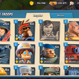 Lv58 - HQ22 - VP 777 - POWER 1061 | Sculptor Lv8 (10/10) | Submarine lv4 - 8 GUNBOAT 22| Troop damage +31 - Troo - Image 2