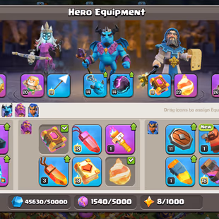 🔥Th18🔥 || High Quality Epic Equipment || Heroes 93-91-52-69-45 || 6 Builders || Name Change Free || Cheapest Account - Image 5