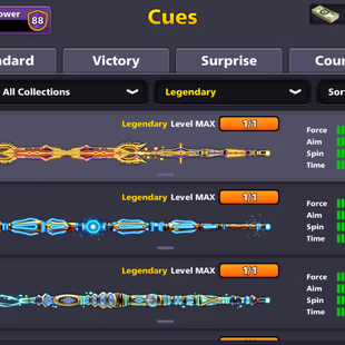 RARE LEVEL 596 | 88CCP | High Level | 880 Million Coins | 17 Legendary Cues | Miniclip Only | Unlimited Password Change  - Image 5