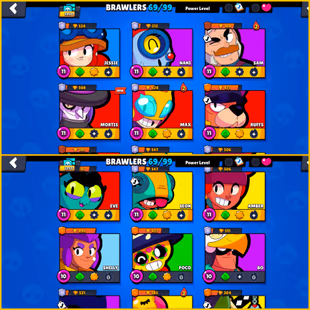 111 skins - 22000 Trophy - Massive XP Level 143 [ 9 Max Brawler ] 29 Epic 37 Super Rare skins - 69 Brawlers -  A895 - Image 4
