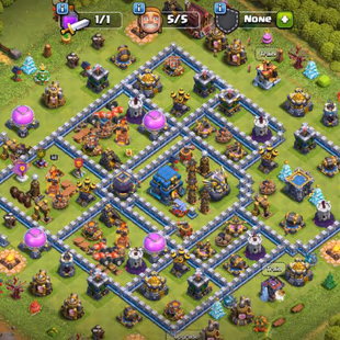 FULL MAX WALLS - 227 XP -  TOWNHALL 12 - 48-51-20-20 HERO - 406 MEDAL - MAGIC ITEM LOADED- 1900 GEMS - CHEAP - AVAILABLE - Image 1