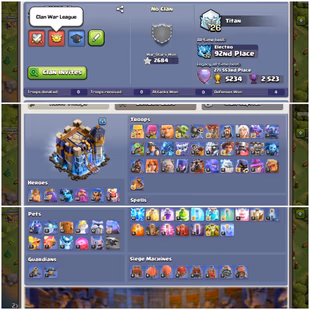 610|| LVL-245🔥 TH-18🔱 NC AVL! CLOSE MAX EPIC EQUIP! HEROES-86|100|73|66|47|6| NEAR MAX PROFILE! STRONG DEFENCES!  - Image 3