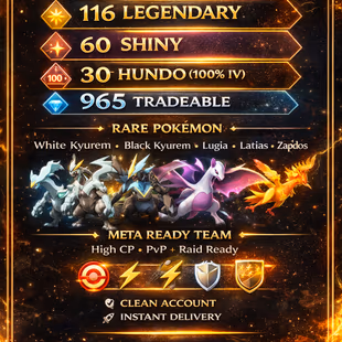 🍓2016 OG ACCT | LVL 57 | FULL LOADED- 127 LEGENDARY | 75 SHINY- 30 HUNDO 💯 IV ) 965 TRADEABLE-  RARE  META READY TEAM  - Image 1