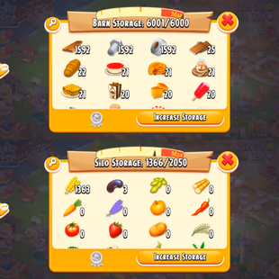 🔥6000 BARN STORAGE LEVEL 81🔥6000 BARN FILLED | SILO 1366:2050 | 890 DIAMOND | 6.5 MILLON COINS | CHECK PHOTO | INSTANT - Image 1