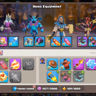 TH 18 l XP 242 l Heroes 80 80 80  76 55 35 35 l Scenery And Skins l Equipment And Items l Best Cheap Price  - Image 8