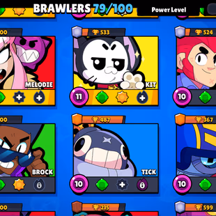 79 brawler | 25000 Trophy | 8 Max Brawler | 2 Haypercharge | 108 skin | 25k trophy - Image 6