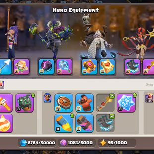🔥TH 18 ALMOST MAX🔥XP 235-ALL HERO MAX- 7 EPIC EQUIPMENT MAX HT 26-WALLS DEFENSE MAX-NC YES-LEAGUE KING SKINS-BEST DEAL - Image 6