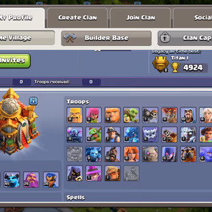 🔥EPIC RS MAX!FB-26!SB-23!XP 183!TH 16 STANDARD🔥HEROS:53-57-45-26-26!NC 500!300 CWL TOKEN!BLUE WALLS!STRONG DEFANCE - Image 3