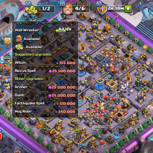 🌟TH 18 ALMOST MAX🌟12 EPIC EQUIPMENT MAX | 5X HERO MAX DUKE-12 |NC-YES MEDEL-262 MAGIC SET SKIN BUILDER BASE MAX XP-256 - Image 2