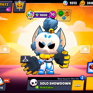 19 TITLES | 10 MYTHIC SKINS | 334 SKINS | 71.700 TROPHY | 99 BRAWLERS | 25 HYPERCHARGED | 28 MAXED BRAWLERS | 17 BUFFIES - Image 2